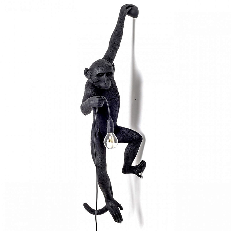 БРА SELETTI MONKEY LAMP HANGING VERSION Black Черный БРА SELETTI MONKEY LAMP HANGING VERSION Black Черный в Липецке | Loft Concept