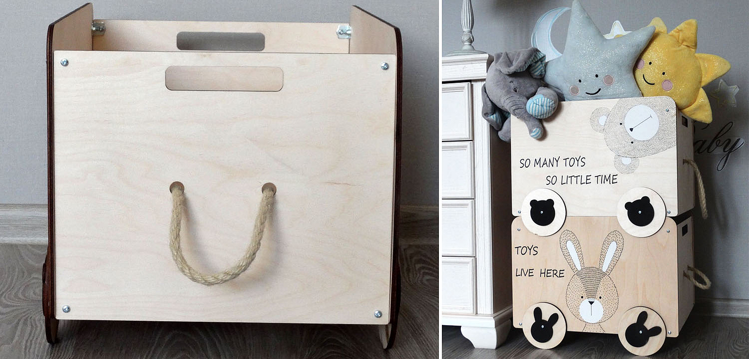 Ящик Wooden Box Bear Ящик Wooden Box Bear - Loft-Concept в Липецке