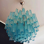 Дизайнерская люстра Blue Lagoon glass бирюзовое стекло  варинант исполнения - 3 | Loft Concept в Липецке