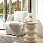 Полукруглое кресло из обивки меланж Halle Melange Armchair варинант исполнения - 6 | Loft Concept в Липецке