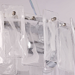 Люстра круглая с подвесными прямоугольными пластинами из стекла Glacier Panels варинант исполнения - 4 | Loft Concept в Липецке