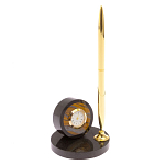 Часы настольные с ручкой из натурального камня Stone Clock варинант исполнения - 11 | Loft Concept в Липецке