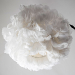 Изогнутый торшер с декором в виде перьев Plumage White Floor Lamp варинант исполнения - 3 | Loft Concept в Липецке