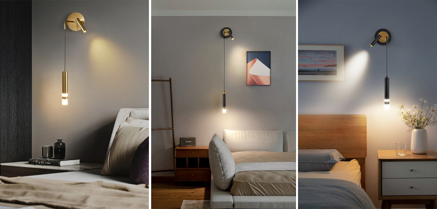 Бра-спот с подвесным светильником Spot Sconce Hanging Lamp Бра-спот с подвесным светильником Spot Sconce Hanging Lamp - Loft-Concept в Липецке