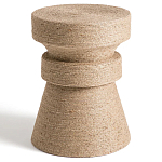 Приставной стол с отделкой из джута Juti D35 см варинант исполнения - 1 | Loft Concept в Липецке