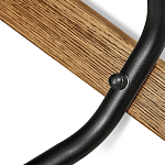 Барный стул со спинкой и металлической подставкой на 4-х деревянных ножках Зеленый Велюр Vendramin Chair варинант исполнения - 5 | Loft Concept в Липецке