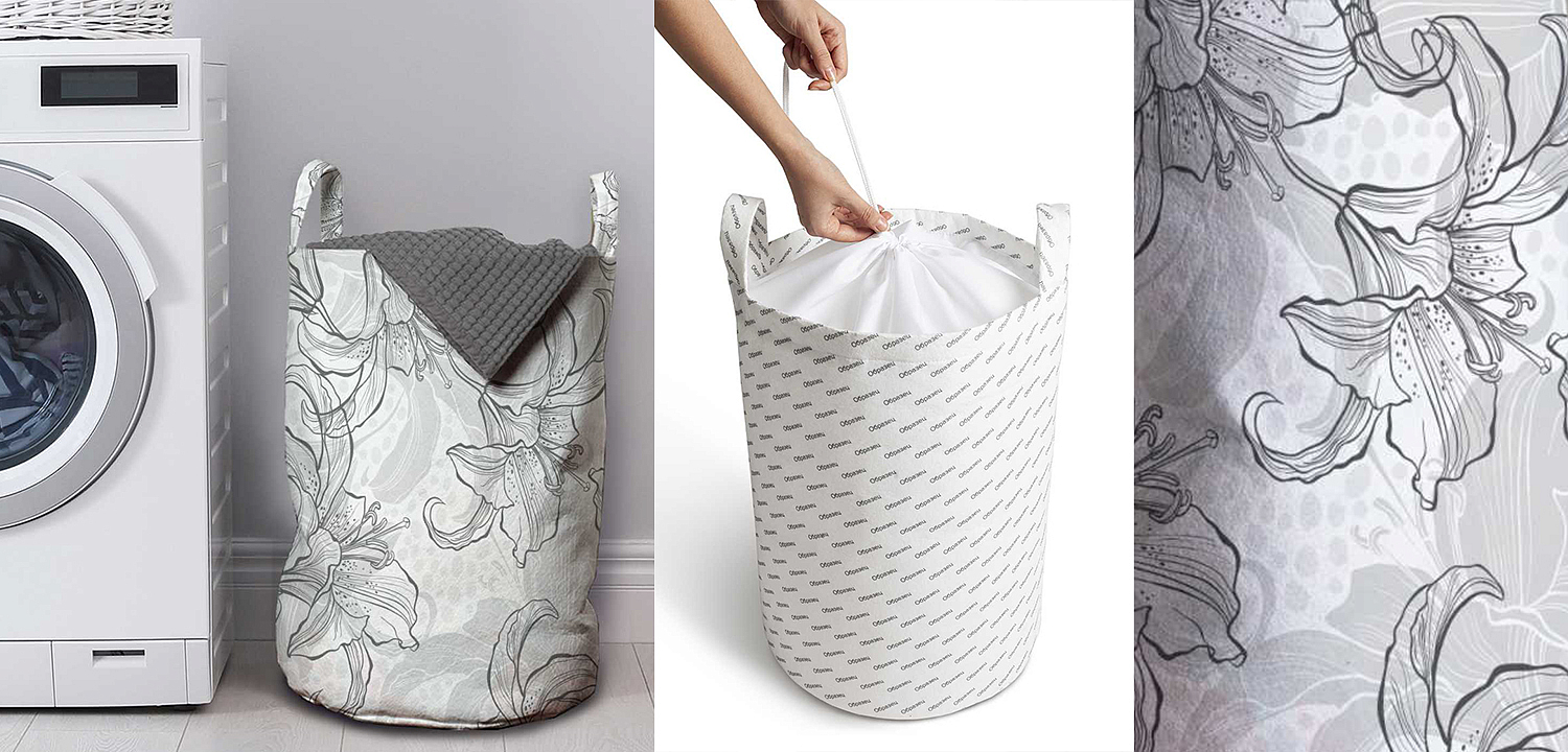 Корзина Black and White Flowers Basket Корзина Black and White Flowers Basket - Loft-Concept в Липецке