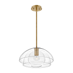 Подвесной светильник с прозрачным двойным стеклянным плафоном в форме купола и внутренней сферой Hinkley варинант исполнения - 10 | Loft Concept в Липецке