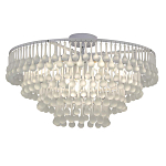 Люстра подвесная круглая с молочными стеклянными подвесками в форме капель Droplet Chandelier варинант исполнения - 2 | Loft Concept в Липецке