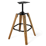 Барный стул со спинкой и подлокотниками на 4-х деревянных ножках Douglas Rhombus Серый Велюр варинант исполнения - 5 | Loft Concept в Липецке