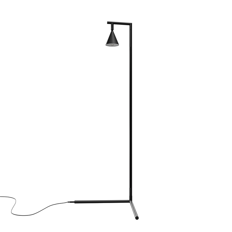 Напольный торшер светодионый Stripe 3000К 20Вт Черный в Липецке | Loft Concept 