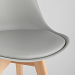 Стул с основой из пластика и мягким сиденьем Arvika Grey варинант исполнения - 7 | Loft Concept в Липецке