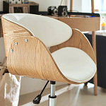 Вращающееся офисное кресло на колёсах Delwyn Chair White варинант исполнения - 6 | Loft Concept в Липецке