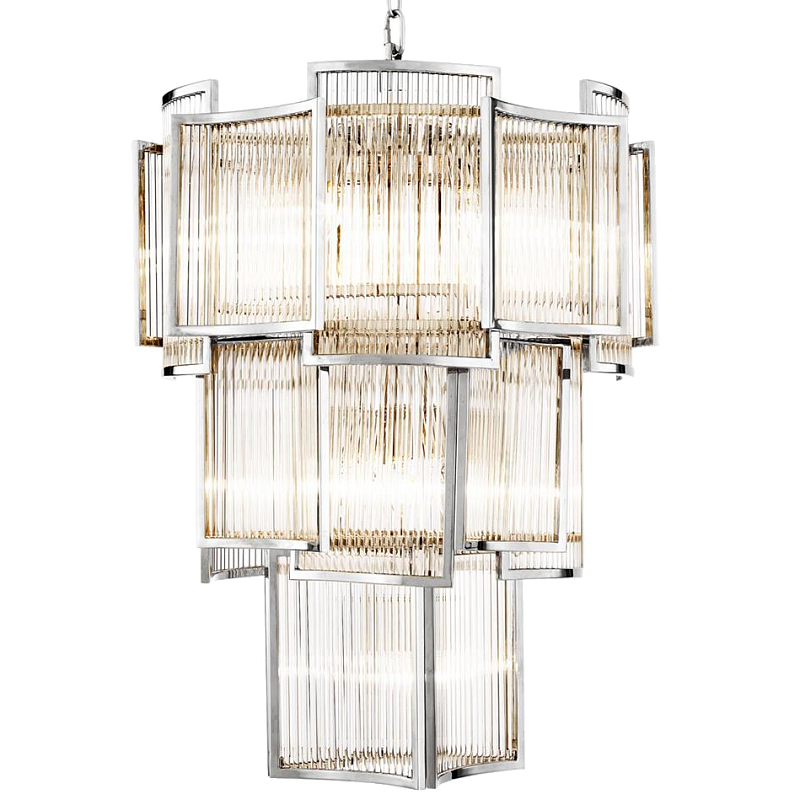 Люстра Chandelier Jet Set Nickel Никель Прозрачный (Transparent) Люстра Chandelier Jet Set Nickel Никель Прозрачный (Transparent) в Липецке | Loft Concept