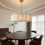 Люстра круглая Д50 см с абажуром из прямоугольных панелей Calling to Shine варинант исполнения - 3 | Loft Concept в Липецке