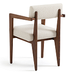 Кресло обеденное Alcove White Boucle из массива ореха варинант исполнения - 4 | Loft Concept в Липецке