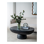 Столик кофейный черного цвета с овальной столешницей и круглым основанием Black Dalmen Table варинант исполнения - 8 | Loft Concept в Липецке