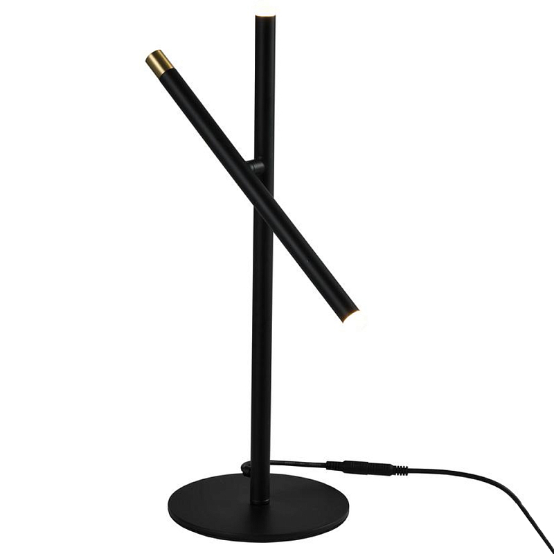 Настольная лампа светодиодная черная Black Light Ray Белый Черный Настольная лампа светодиодная черная Black Light Ray Белый Черный в Липецке | Loft Concept