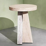 Дизайнерский журнальный стол с круглой каменной столешницей Utezu варинант исполнения - 1 | Loft Concept в Липецке