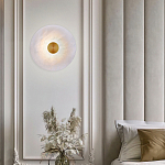 Бра светодиодный с мраморным рассеивателем латунь варинант исполнения - 3 | Loft Concept в Липецке