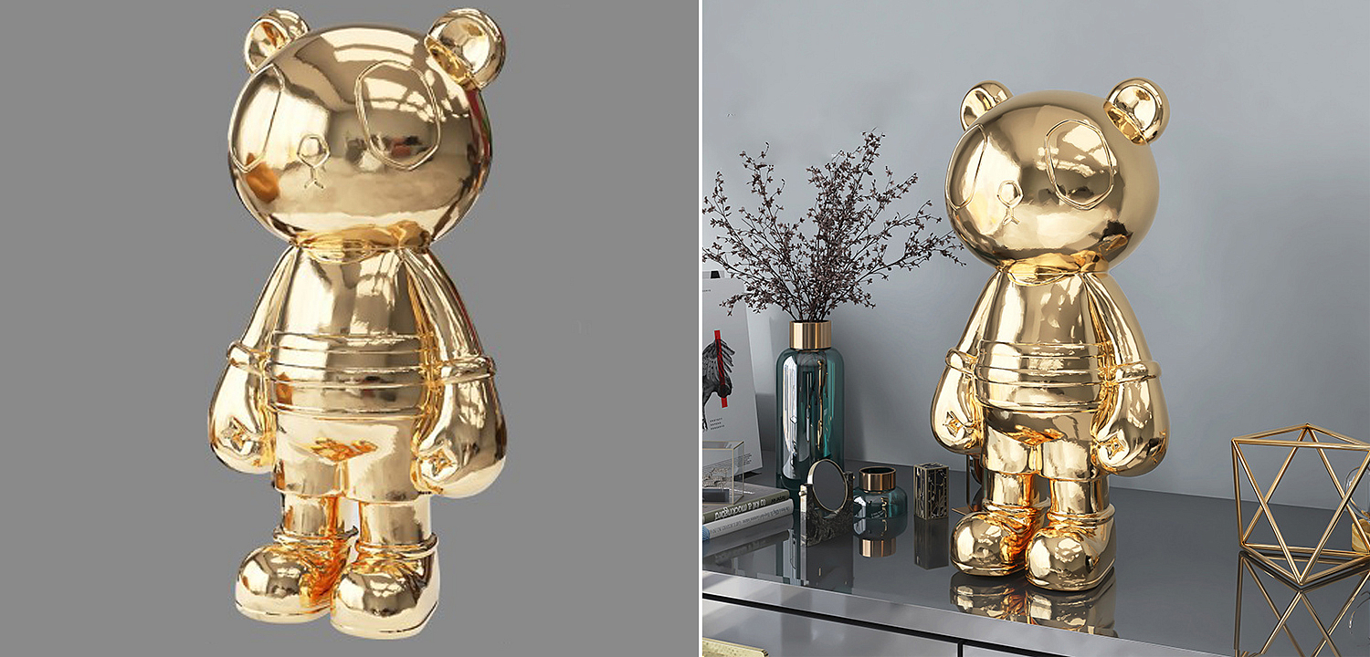 Аксессуар для интерьера Золотая Панда Kanye Bear Takashi Murakami Аксессуар для интерьера Золотая Панда Kanye Bear Takashi Murakami - Loft-Concept в Липецке
