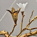 Люстра в виде золотой ветки с цветами Glass Flower Pendant Light варинант исполнения - 1 | Loft Concept в Липецке