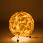 Настольная лампа из перламутра на металлическом каркасе Indonesian Egg варинант исполнения - 4 | Loft Concept в Липецке