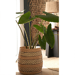 Круглая корзина из плетеного тростника Marjani Wicker Basket варинант исполнения - 3 | Loft Concept в Липецке