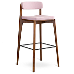 Барный стул из массива ясеня с обивкой из рогожки Elegant Ash варинант исполнения - 2 | Loft Concept в Липецке