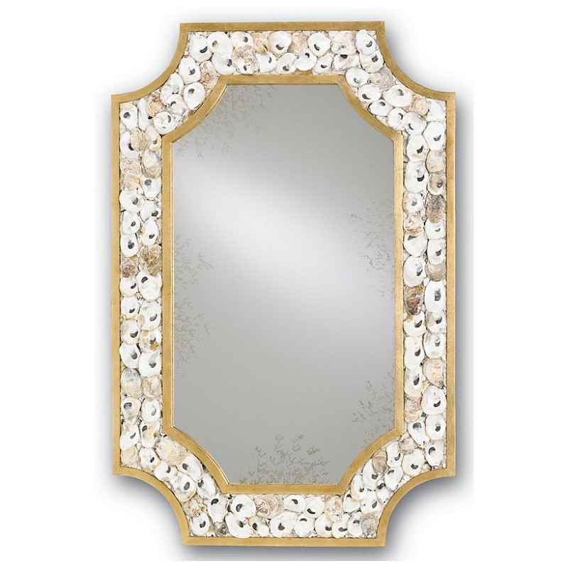 Зеркало Margate Mirror Бежево-серый Золотой Зеркало Margate Mirror Бежево-серый Золотой в Липецке | Loft Concept
