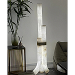 Торшер геометрический с тремя мраморными плафонами Marble Tripod варинант исполнения - 7 | Loft Concept в Липецке