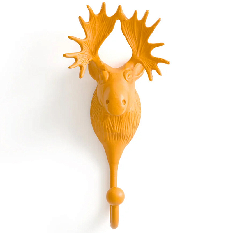Настенный крючок голова оленя Deer Wall Hook Mustard Горчичный Настенный крючок голова оленя Deer Wall Hook Mustard Горчичный в Липецке | Loft Concept
