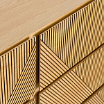 Комод с геометрическим рисунком на ящиках Anders Light Wood варинант исполнения - 5 | Loft Concept в Липецке