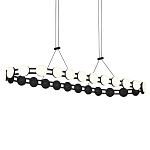 Люстра овальная с круглыми светодиодными источниками света Maxine Light варинант исполнения - 8 | Loft Concept в Липецке