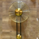 Бра с круглым рифленым плафоном янтарного цвета Savio Glass Disc Light варинант исполнения - 2 | Loft Concept в Липецке