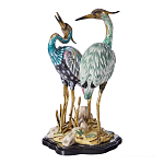 Статуэтка в виде двух птиц из фарфора с бронзовыми элементами Bird of the Garden of Eden варинант исполнения - 3 | Loft Concept в Липецке