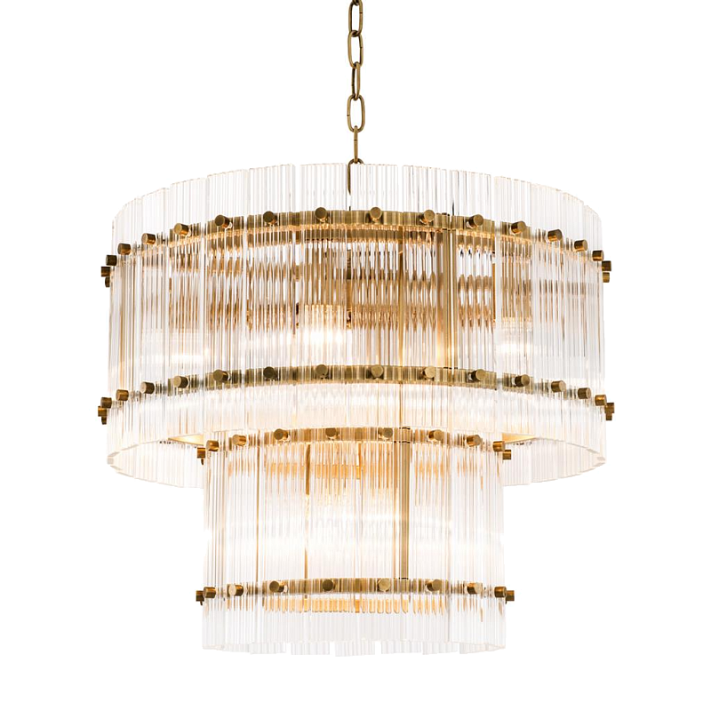 Люстра Chandelier Ruby S Латунь Античная полированная Прозрачный Люстра Chandelier Ruby S Латунь Античная полированная Прозрачный в Липецке | Loft Concept