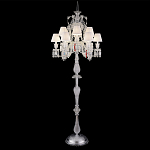 Торшер с 12-ю белыми текстильными абажурами и хрустальными подвесками Lustre Reverie варинант исполнения - 2 | Loft Concept в Липецке