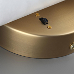 Бра с цилиндрическим плафоном из белого алебастра на круглом основании Латунь Cryptocrystalline Stone варинант исполнения - 3 | Loft Concept в Липецке