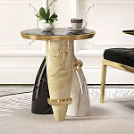 Дизайнерский журнальный стол круглый на 3-х фигурных ножках Cuzadit варинант исполнения - 2 | Loft Concept в Липецке