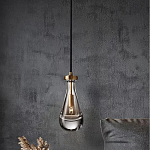 Подвесной светильник в форме капли с прозрачным стеклянным плафоном Dribble варинант исполнения - 1 | Loft Concept в Липецке