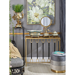 Шкатулка голубого цвета с золотым растительным узором Eden Garden варинант исполнения - 2 | Loft Concept в Липецке