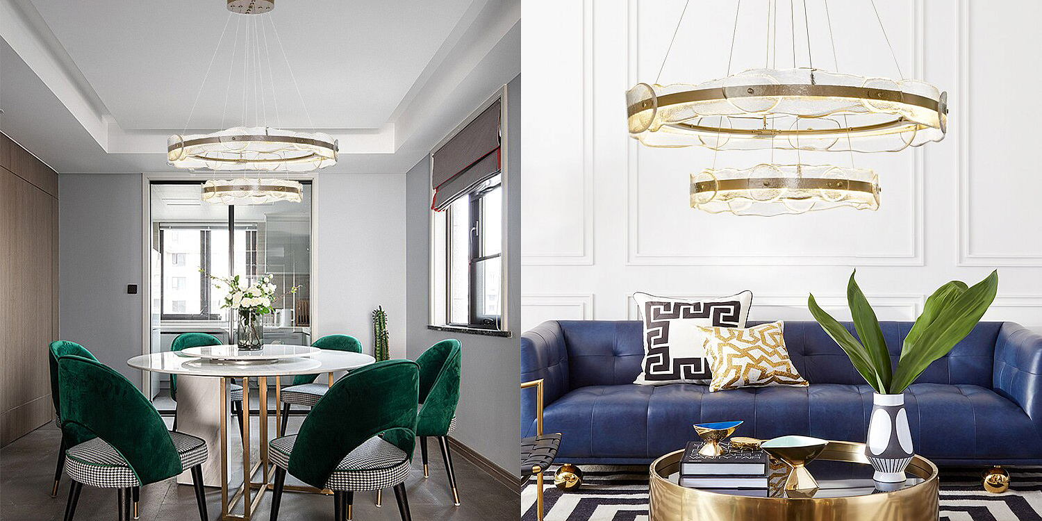 Люстра golden 2 RING horizontal chandelier Люстра golden 2 RING horizontal chandelier - Loft-Concept в Липецке