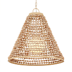 Подвесной светильник в форме колокола из деревянных бусин Wooden Beads варинант исполнения - 3 | Loft Concept в Липецке