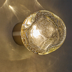 Бра с круглым плафоном из прозрачного стекла с пузырьками воздуха Effervia  варинант исполнения - 11 | Loft Concept в Липецке