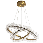 Люстра два кольца с хрустальным декором Rowan Crystal Ring Horizontal Brass Chandelier варинант исполнения - 2 | Loft Concept в Липецке
