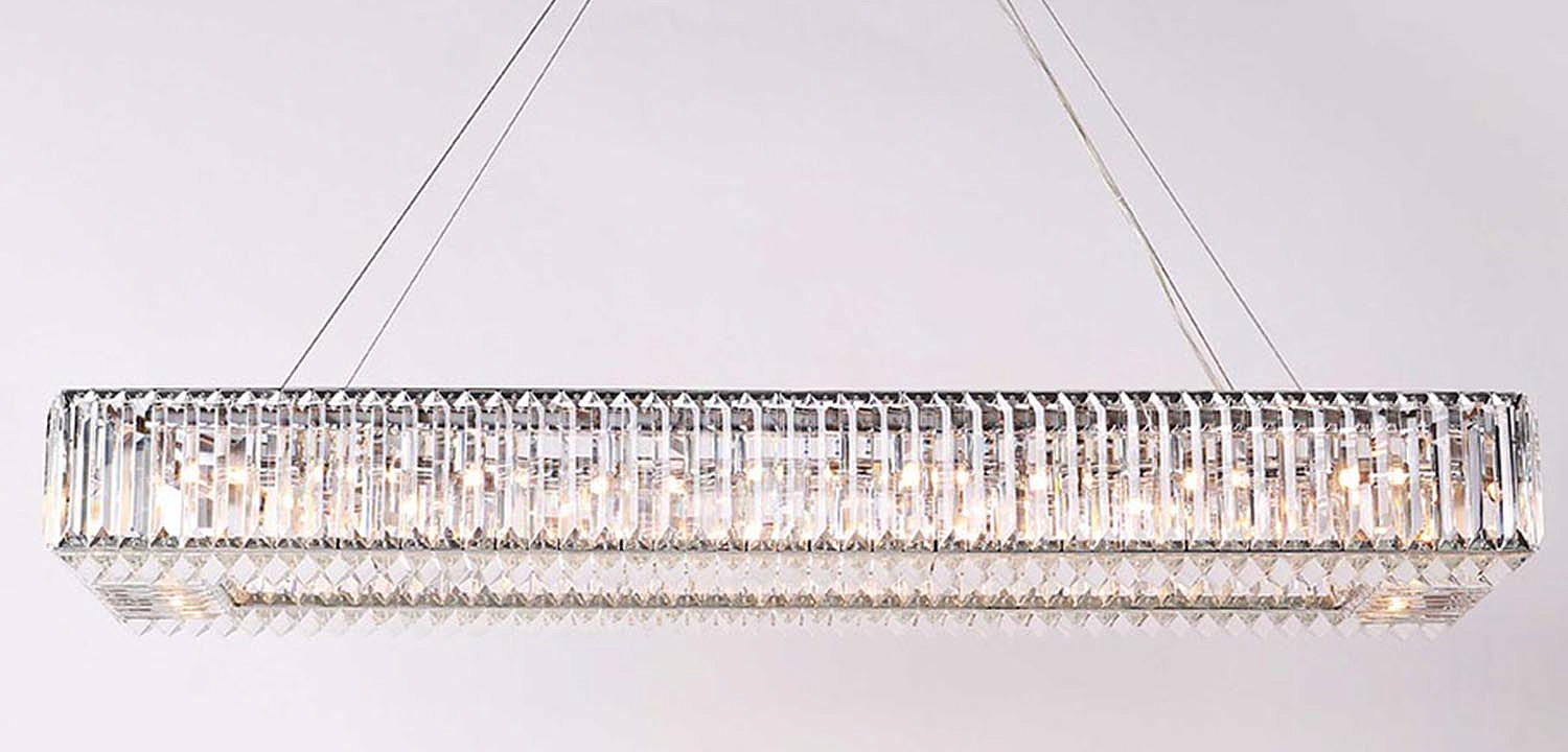 Люстра Darleen Crystal Nickel Rectangular Chandelier Люстра Darleen Crystal Nickel Rectangular Chandelier - Loft-Concept в Липецке