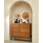 Комод с геометрическим рисунком на ящиках Anders Dark Wood варинант исполнения - 5 | Loft Concept в Липецке