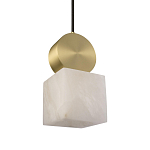 Подвесной светильник с квадратным мраморным плафоном Marble square варинант исполнения - 3 | Loft Concept в Липецке