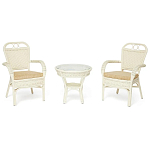 Комплект террасный из ротанга Eloise белый варинант исполнения - 1 | Loft Concept в Липецке